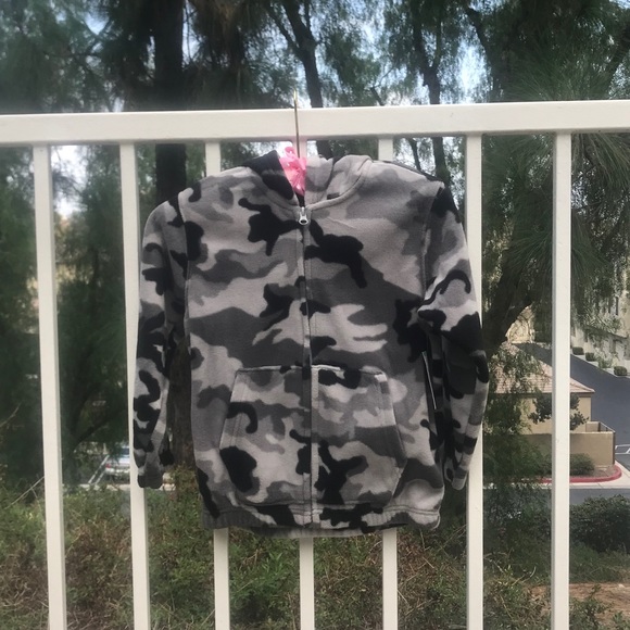 Toughskins Jackets & Coats Kids Grey Camo Fleece Jacket Nwt Poshmark